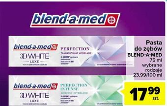 Carrefour Pasta do zębów perfection blend-a-med 3d white luxe oferta