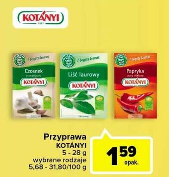 Carrefour Czosnek granulowany kotanyi oferta