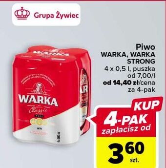 Carrefour Piwo warka oferta