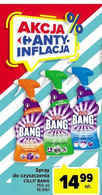 Carrefour Spray do czyszczenia czystość i połysk w łazience cillit bang oferta
