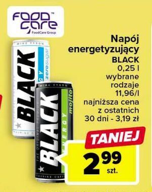 Carrefour Napój energetyczny zero sugar black energy oferta