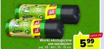 Carrefour Worki na śmieci z taśmą 35 l oferta