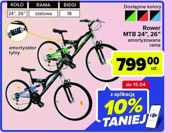 Carrefour Rower mtb 26 męski oferta