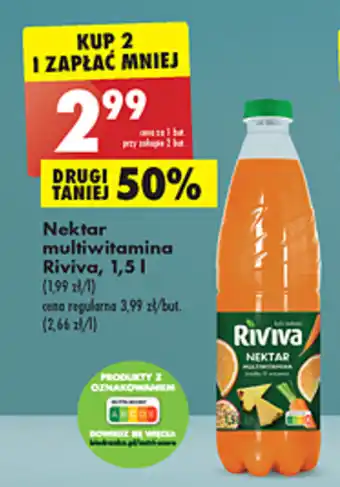 Biedronka Riviva Nektar multiwitamina 1,5l oferta