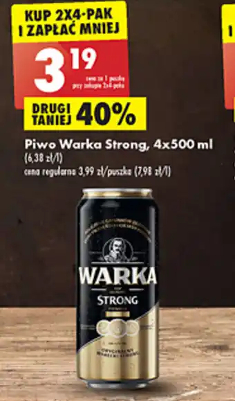 Biedronka Warka Strong Piwo 500ml oferta