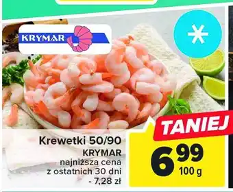 Carrefour Krewetki gotowane mrożone 50/90 oferta