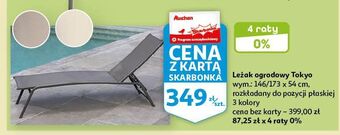 Auchan Leżak ogrodowy tokyo garden star oferta