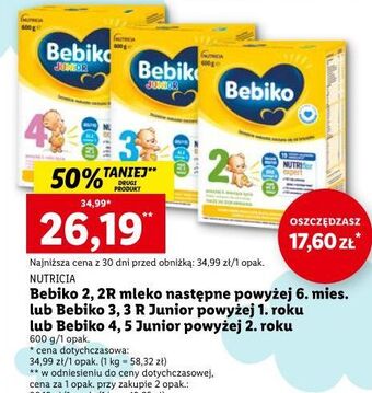 Lidl Mleko 3r bebiko junior oferta