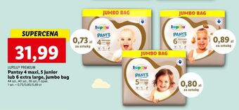 Lidl Pieluchomajtki 6 extra large lupilu pants premium oferta