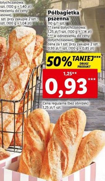 Lidl Półbagietka pszenna oferta