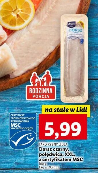 Lidl Dorsz czarny polędwica targ rybny lidla oferta
