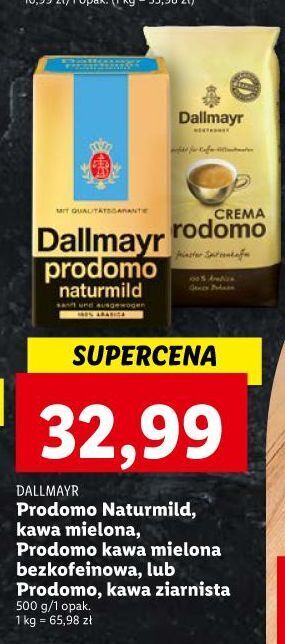 Lidl Kawa dallmayr prodomo naturmild oferta