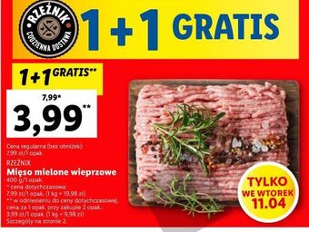 Lidl Mięso mielone wieprzowe rzeźnik codzienna dostawa oferta