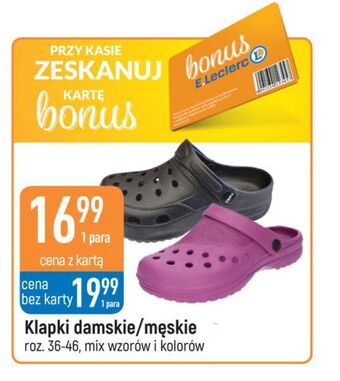 E.Leclerc Klapki męskie 36-46 oferta