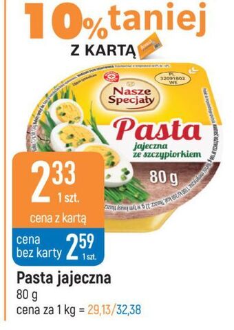 E.Leclerc Pasta jajeczna ze szczypiorkiem wiodąca marka nasze specjały oferta
