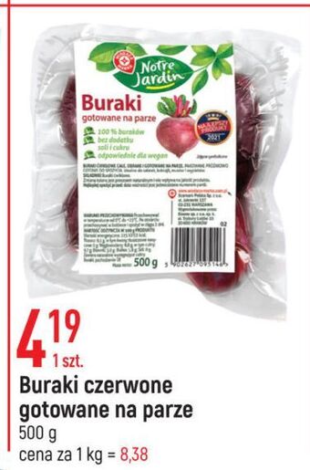 E.Leclerc Buraki gotowane na parze wiodąca marka notre jardin oferta