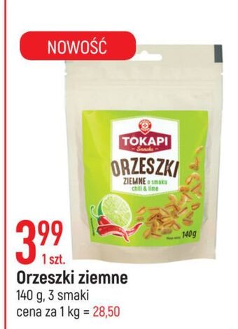 E.Leclerc Orzeszki ziemne chili i limonka wiodąca marka tokapi oferta