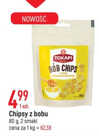 E.Leclerc Chipsy bób o smaku miodowo-musztardowym wiodąca marka tokapi oferta
