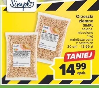 Carrefour Orzeszki ziemne solone simpl oferta