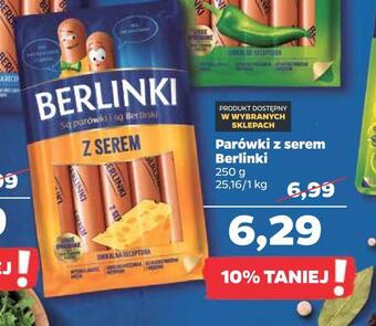 Netto Parówki z serem berlinki oferta