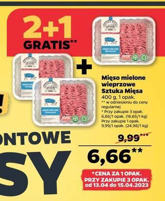 Netto Mięso mielone wieprzowe sztuka mięsa oferta