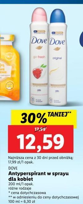 Lidl Dezodorant dove original oferta