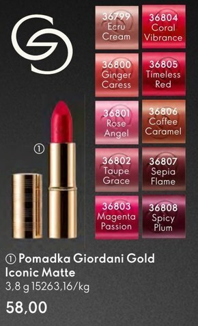 Oriflame Pomadka do ust giordani gold oferta