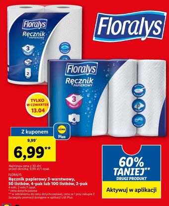 Lidl Ręcznik papierowy 3-warstwowy floralys oferta