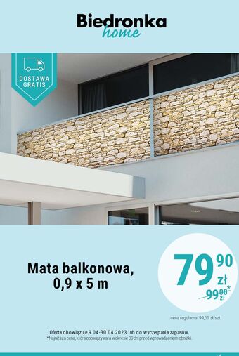 Biedronka Mata balkonowa 0.9 x 5 m oferta