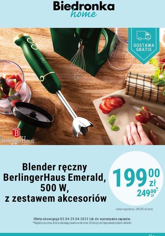 Biedronka Blender ręczny emerald 500 w berlinger haus oferta