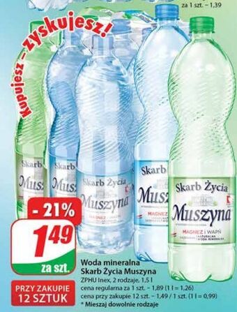 Dino Woda lekko gazowana muszyna skarb życia oferta