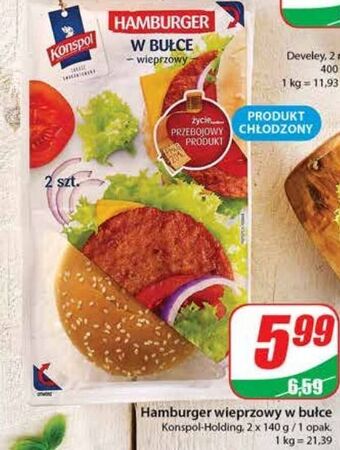Hamburger wieprzowy w bułce konspol