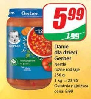 Dino Zupka pomidorowa z ryżem gerber junior oferta