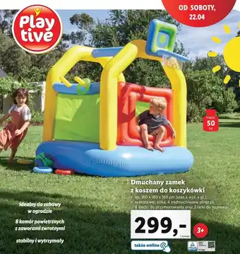 Lidl Dmuchany zamek ogrodowy 160 x 180 cm playtive oferta