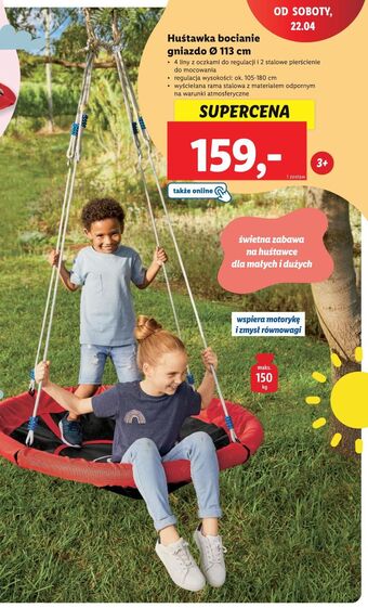 Lidl Huśtawka bocianie gniazdo playtive oferta