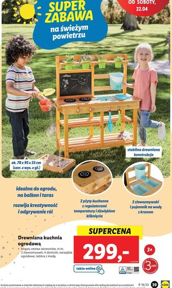 Lidl Drewniana kuchnia ogrodowa oferta