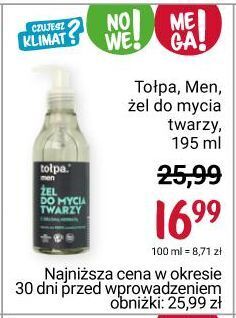 Rossmann Żel do mycia twarzy z zieloną herbatą tołpa men oferta