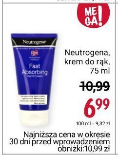 Rossmann Krem do rąk szybko wchłaniający się neutrogena formuła norweska oferta