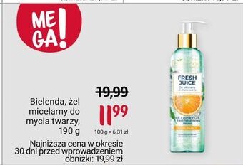 Rossmann Żel micelarny nawilżający z sokiem pomarańczy bielenda fresh juice oferta