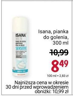 Rossmann Pianka do golenia sensitiv isana for men oferta