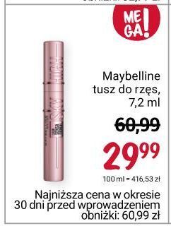 Rossmann Tusz do rzęs maybelline lash sansational sky high oferta