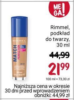 Rossmann Podkład rimmel match perfection oferta