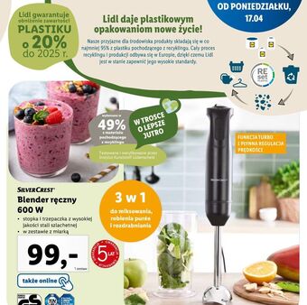 Lidl Blender ręczny 600 w silvercrest oferta