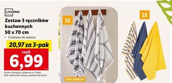 Lidl Ręczniki kuchenne 50 x 70 cm livarno home oferta