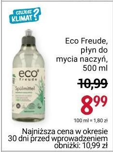 Rossmann Płyn do mycia naczyń eukaliptus i grejpfrut eco freude oferta