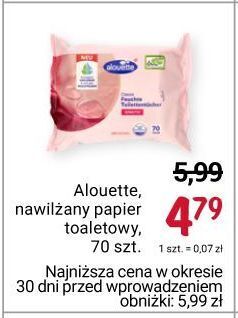 Rossmann Papier toaletowy nawilżany bezzapachowy alouette oferta