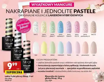 Biedronka Lakier hybrydowy z czarnymi drobinkami jasny róż 11 niuqi oferta