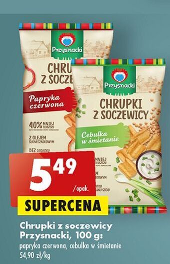 Biedronka Chrupki z soczewicy - cebulka w śmietanie przysnacki oferta