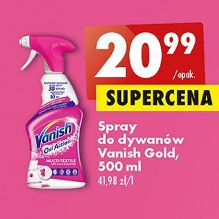 Biedronka Spray do dywanów i tapicerki vanish oxi action oferta