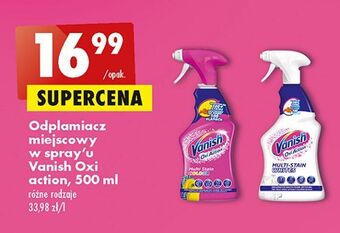 Biedronka Odplamiacz w sprayu vanish oxi action oferta